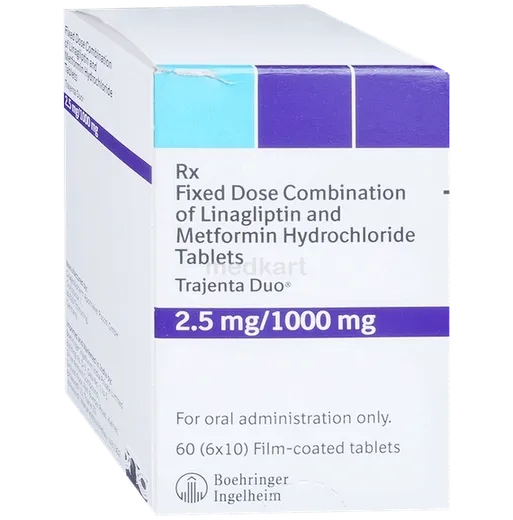 trajenta duo 2.5/1000mg tablet 10's